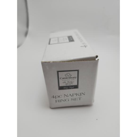 4 Ceramic Christmas Napkin Rings Winter Village Snowman Holiday Table Décor - Picture 8 of 8